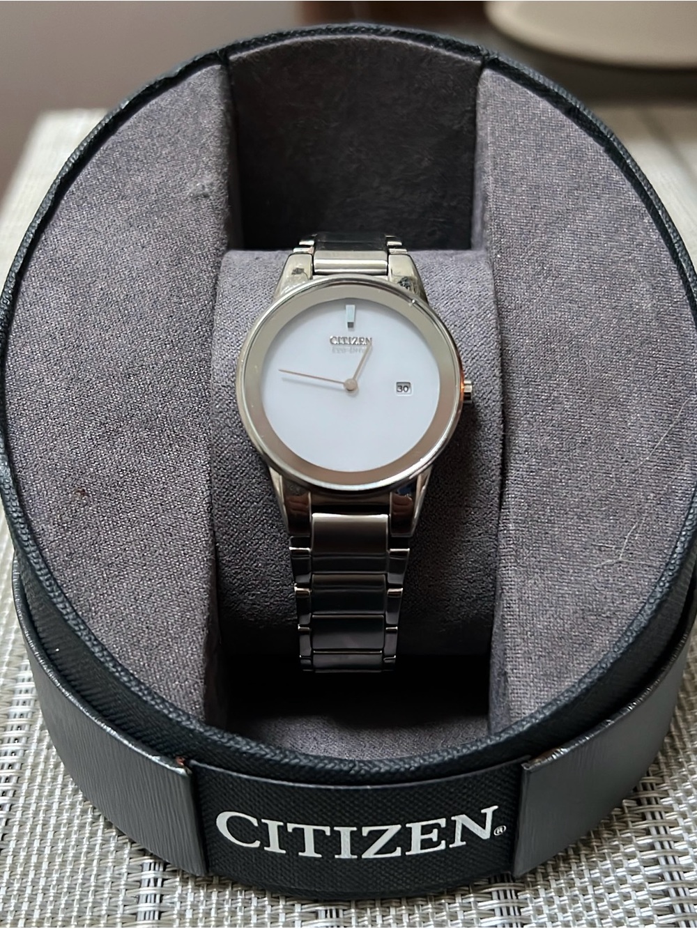 Citizen Silver-Tone Women’s Watch with White Dial